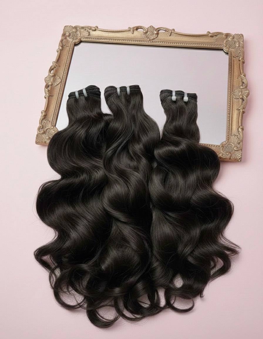 Three Raw Wave bundles